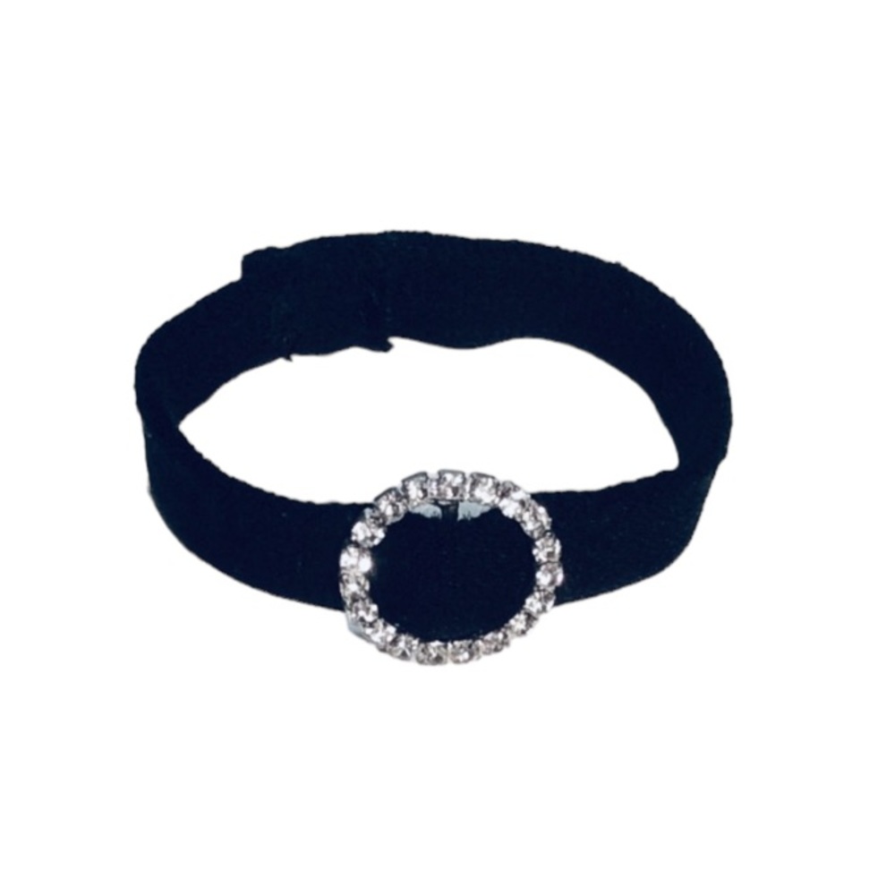 Bracelet Stretchy Band with Round Rhinestone Face NEW